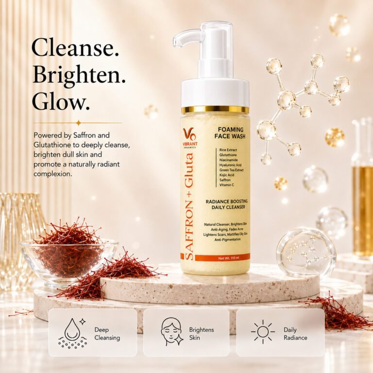 Saffron + Glutathione Foaming Face Wash